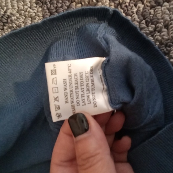 Arach&cloz V Neck Long Sleeve Sweater Viscose Blend Womens Large - Picture 5 of 9